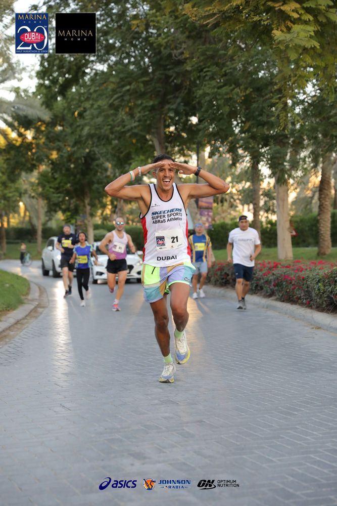 Abdullah celebrating a strong finish