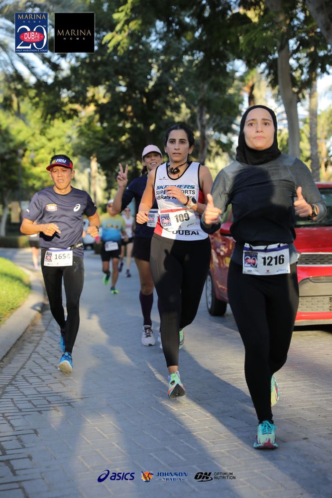 Samar racing the Marina Home Dubai Half